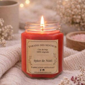 Bougie Épices de Noël paradis des senteurs fabrication des bougies