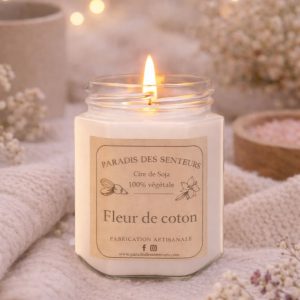 Bougie – Fleur de coton paradis des senteurs fabrication des bougies