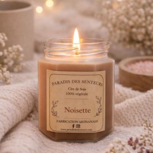 Bougie Noisette paradis des senteurs fabrication des bougies