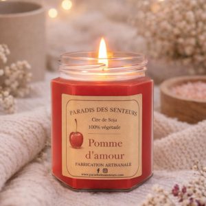 Bougie – Pomme d’amour paradis des senteurs fabrication des bougies