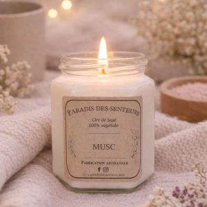 Bougie - Musc paradis des senteurs fabrication des bougies