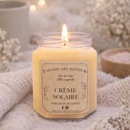 Bougie – Crème solaire paradis des senteurs fabrication des bougies
